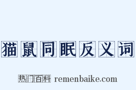 猫鼠同眠反义词是什么意思的图片